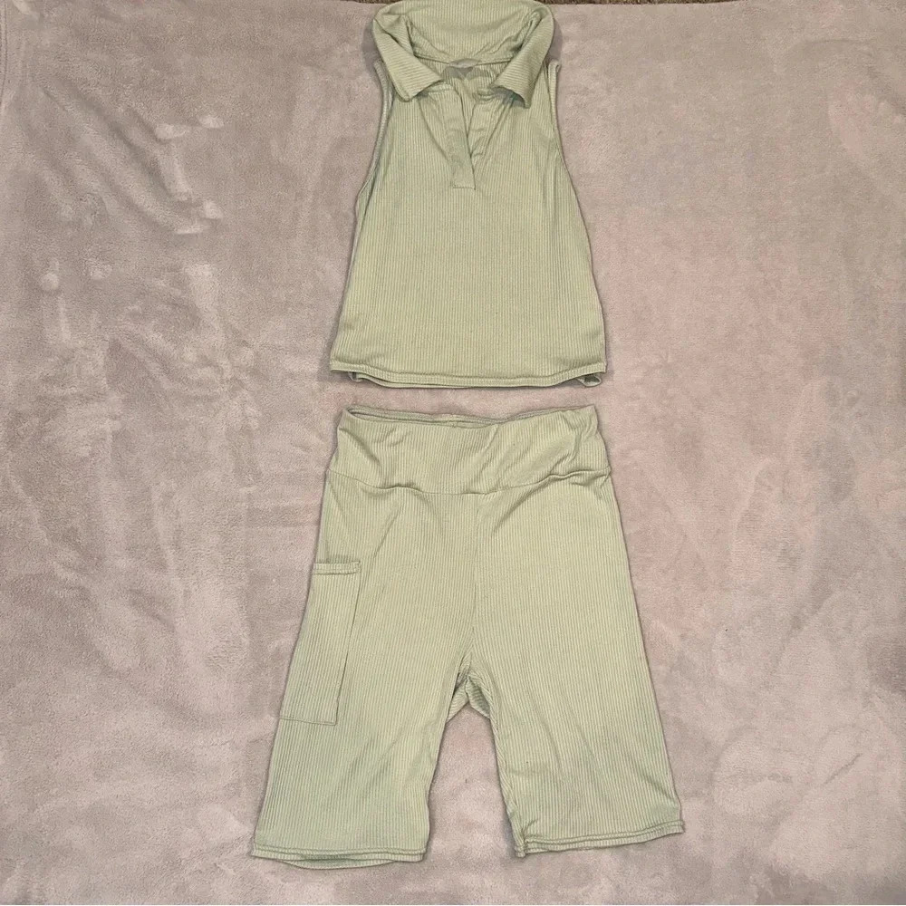 NoBo Sage Green Two Piece Work Out Set